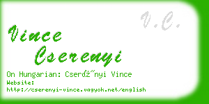 vince cserenyi business card